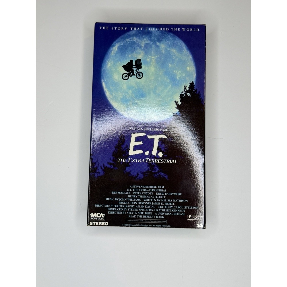 E.T. the Extra-Terrestrial VHS Hi Fi Stereo MCA Home Video Spielberg Barrymore